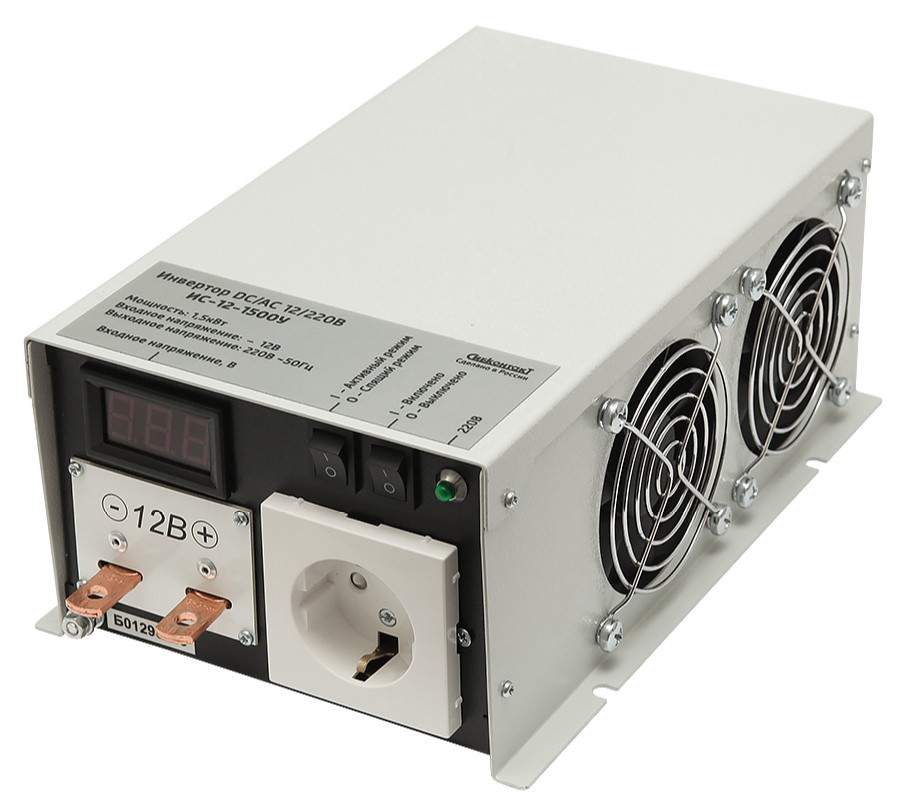 Инвертор Сибконтакт ИС-12-1500У DC-AC, 12В/1500Вт