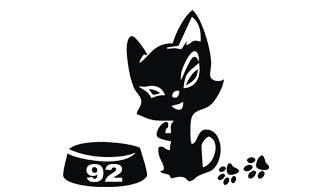 Наклейка Кошка на бензобак 92