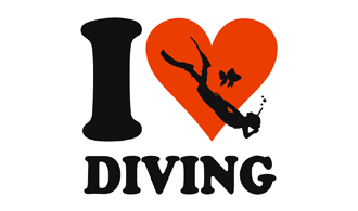 Наклейка I Love Diving